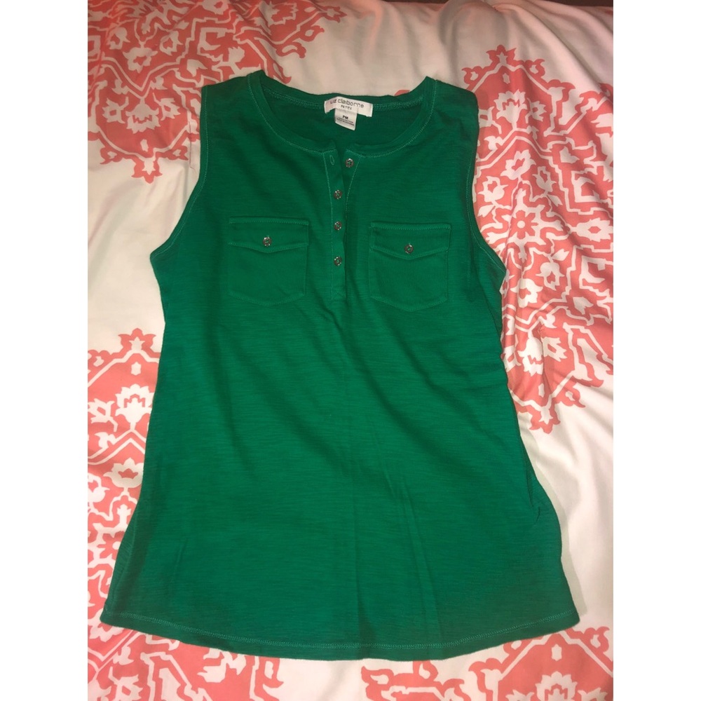 Liz Claiborne green sleeveless top